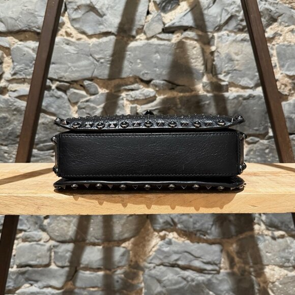 Valentino Black Star Crystal Rolling Rockstud Crossbody Bag - Picture 6 of 16